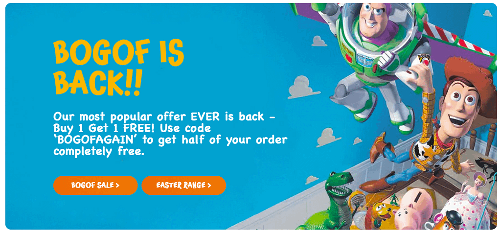 Bogof Sticker PoundFun BOGOF Toy Sale Is Back: Buy One, Get One Free This Weekend ...