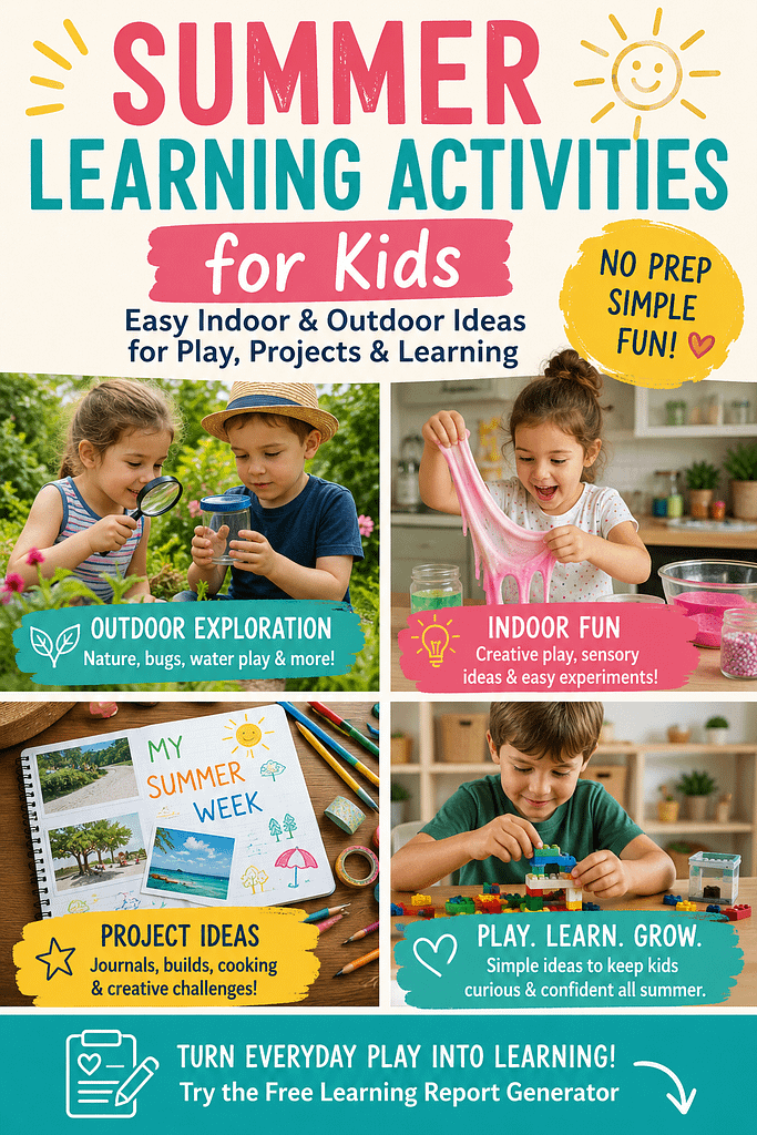 Summer Learning Activities for Kids: Easy Indoor & Outdoor Ideas ...